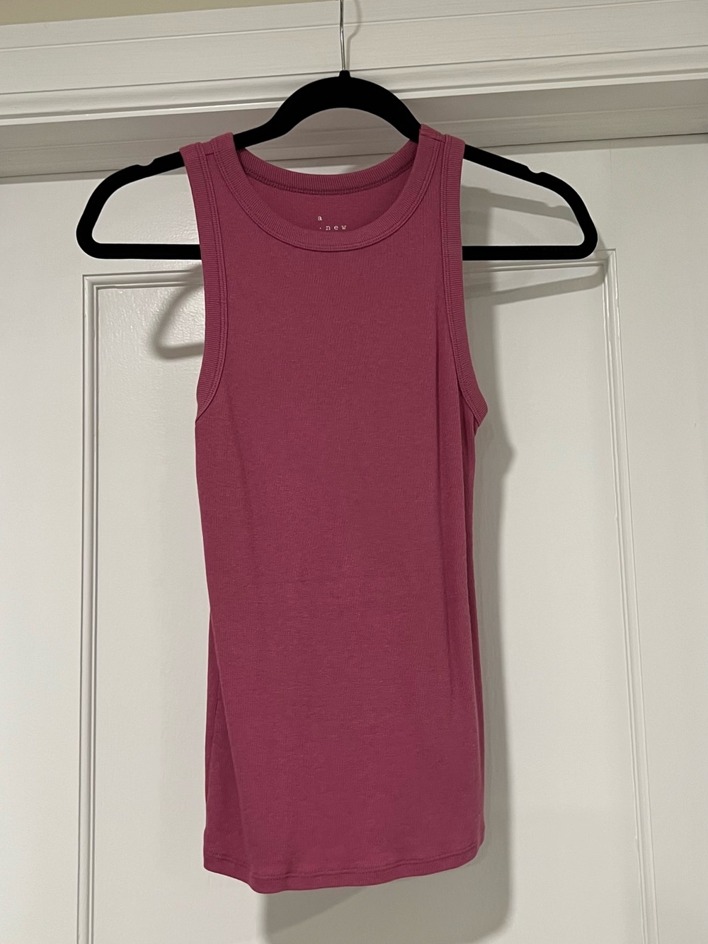a new day Raspberry Pink Ribbed Tank Top